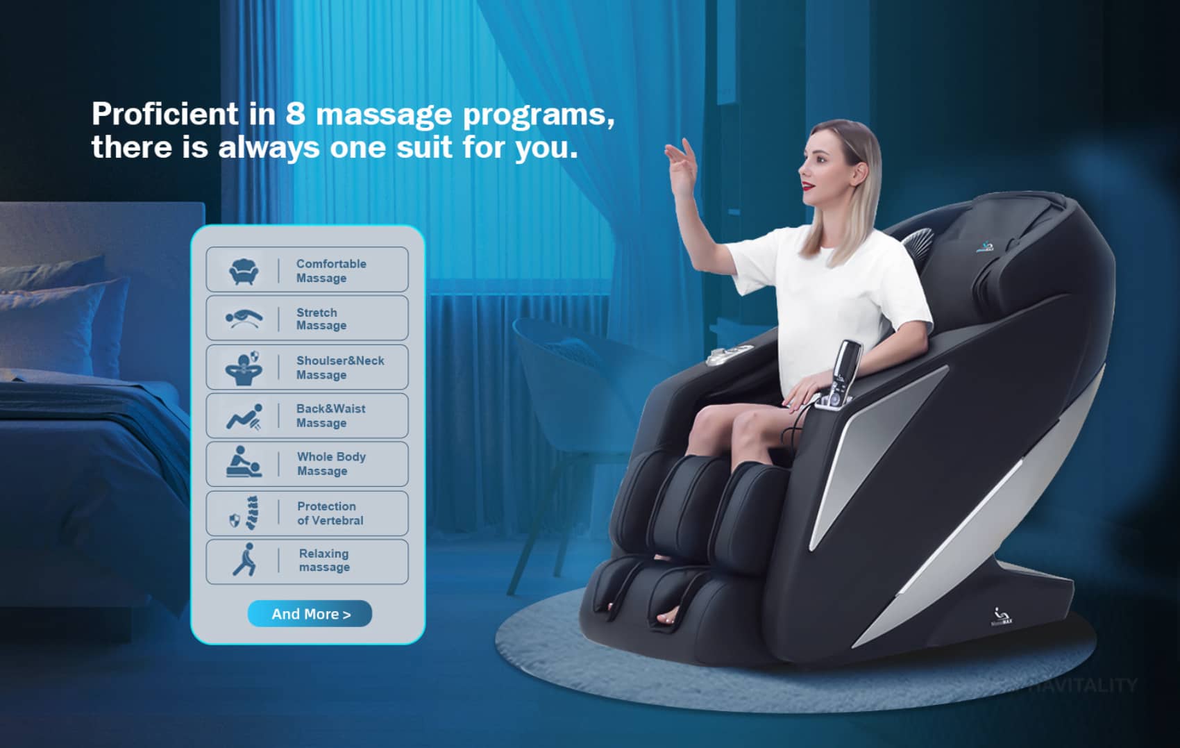 Massamax A321 Sl Track 3d Full Body Massage Chair